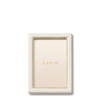 AERIN Piero Leather Photo Frame in Shadow White - 4X6 at Fig Linens and Home - View 2
