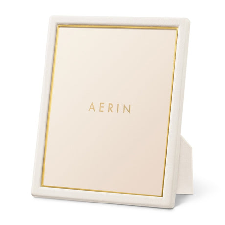 Piero Leather Frame in Shadow White - 8X10 by AERIN at Fig Linens and Home View 1