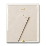Piero Leather Frame in Shadow White - 8X10 by AERIN at Fig Linens and Home View of Sueded Back
