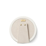 Piero Leather Frame in Shadow White- Round by AERIN - View of Back