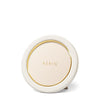 Piero Leather Frame in Shadow White- Round by AERIN - View of Front