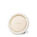 Piero Leather Frame in Shadow White- Round by AERIN - View of Front