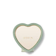 Piero Leather Heart Frame in Eucalyptus by AERIN 6.7" x 6.4" x 0.8" Eucalyptus at FIG LINENS AND HOME 2