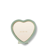 Piero Leather Heart Frame in Eucalyptus by AERIN 6.7" x 6.4" x 0.8" Eucalyptus at FIG LINENS AND HOME 2