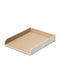 Piero Leather Paper Tray in Shadow White by AERIN - View 1 at Fig Linens and Home