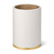 Piero Leather Pencil Cup in Shadow White by AERIN 3.5" x 3.4" x 5.0" Shadow White at FIG LINENS AND HOME 3