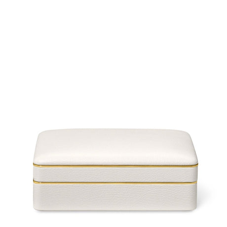 Piero Leather Small Stacked Jewelry Box by AERIN at Fig Linens and Home - View 1