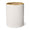 Piero Leather Wastebasket in Shadow White by AERIN 8.0" x 8.0" x 10.0" Shadow White at FIG LINENS AND HOME 1