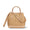 Raffia Nano Weekender Bag in Natural by AERIN at Fig Linens and Home - View with Crossbody Strap