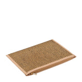 Raffia Pouch Natural/Black by AERIN at Fig Linens and Home