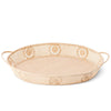 Woven Wicker Raffia Round Tray by AERIN at Fig Linens and Home - View 1