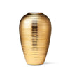 Ribbed Calinda Tapered Vase in Gold by AERIN at Fig Linens and Home