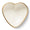 AERIN Ribbed Heart Trinket Dish in Cream with Gold Rim | Petite Heart Bowl at Fig Linens and Home 3