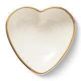 AERIN Ribbed Heart Trinket Dish in Cream with Gold Rim | Petite Heart Bowl at Fig Linens and Home 3