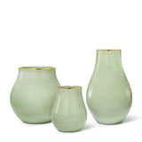 Romina Tall Vase in Sage by AERIN Shown in Grouping of Green Romina Vases