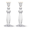 Sancia Extra Tall Taper Candleholders in Gold Rim in Set of 2 by AERIN at Fig Linens and Home - View 1