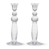 Sancia Extra Tall Taper Candleholders in Gold Rim in Set of 2 by AERIN at Fig Linens and Home - View 1