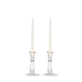 Sancia Tall Taper Candleholders in Gold Rim Set of 2 by AERIN at Fig Linens and Home - View 1