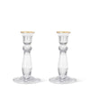 Sancia Tall Taper Candleholders in Gold Rim Set of 2 by AERIN at Fig Linens and Home - View 2