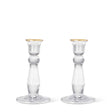 Sancia Tall Taper Candleholders in Gold Rim Set of 2 by AERIN at Fig Linens and Home - View 2