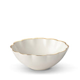 Scalloped Nesting Serving Dishes Set of 3 by AERIN SET of 3 - Bowl 5.5" x 5.5" x 2.1"; Medium Plate 9.2" x 9.2" x 1.6"; Large Plate 12" x 12" x 1.8" Cream at FIG LINENS AND HOME 4