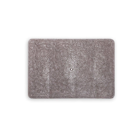 Shagreen Card Set in Chocolate by AERIN at Fig Linens and Home - Shagreen Detail