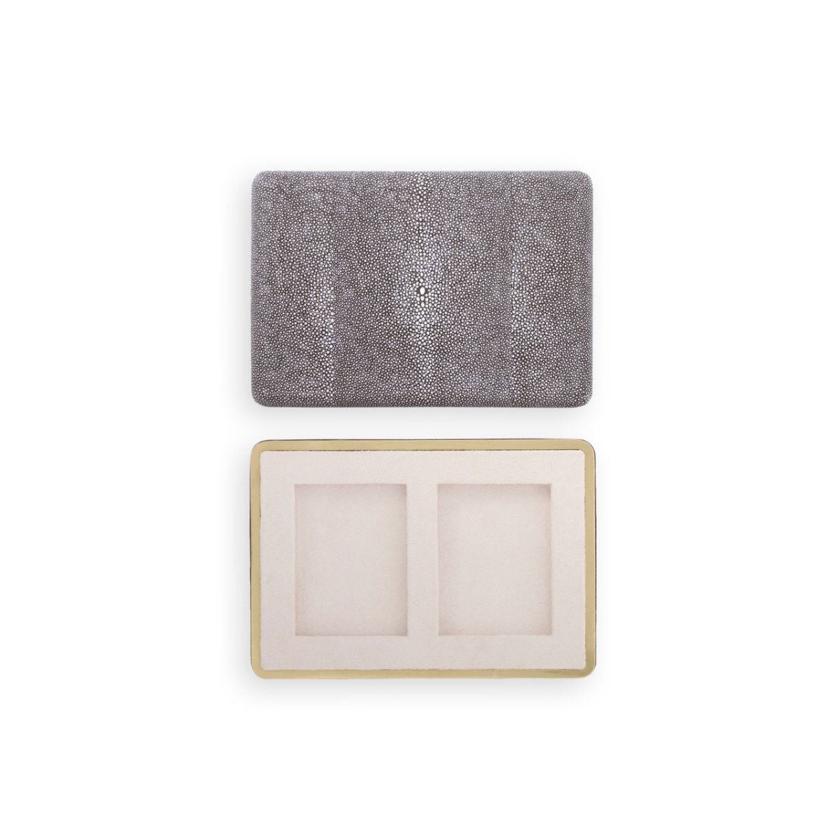 Shagreen Card Set in Chocolate by AERIN at Fig Linens and Home - View 5