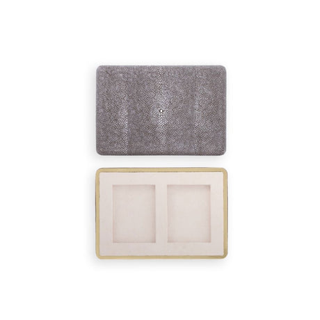 Shagreen Card Set in Chocolate by AERIN at Fig Linens and Home - View 5