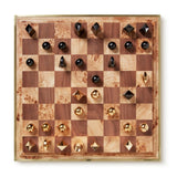 AERIN Shagreen Chess Set - Interior View of Board and Pieces at Fig Linens and Home 3