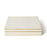 Shagreen Chess Set in Cream by AERIN shown in Luxury Box at Fig Linens and Home