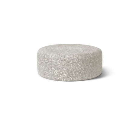 Shagreen Coasters in Dove Set of 4 by AERIN - Closed Container View