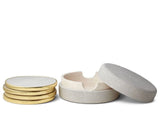 Shagreen Coasters in Dove Set of 4 by AERIN at Fig Linens and Home 1