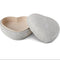 Shagreen Heart Box in Dove by AERIN shown with open lid - Fig Linens and Home