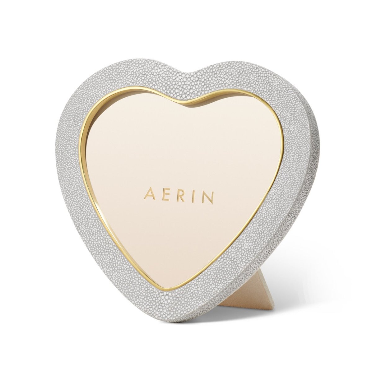 Shagreen Heart Frame in Dove by AERIN at Fig Linens and Home - View 1