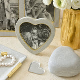 Shagreen Heart Frame in Dove by AERIN at Fig Linens and Home - View 2