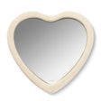 Shagreen Heart Hand Mirror in Cream by AERIN at Fig Linens and Home - View 1