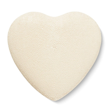 Shagreen Heart Hand Mirror in Cream by AERIN at Fig Linens and Home - Back View 2