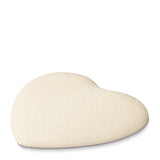 Shagreen Heart Hand Mirror in Cream by AERIN at Fig Linens and Home - Back View