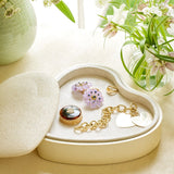 Shagreen Heart Jewelry Box Cream AERIN at Fig Linens and Home - Lifestyle 5