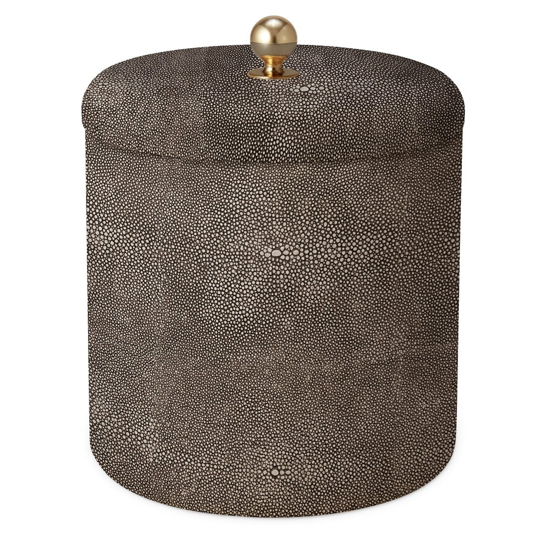 Shagreen Ice Bucket in Chocolate by AERIN | Barware at Fig Linens and Home