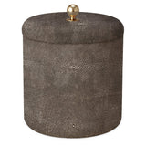 Shagreen Ice Bucket in Chocolate by AERIN | Barware at Fig Linens and Home