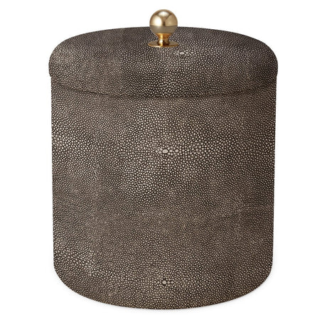 Shagreen Ice Bucket in Chocolate by AERIN | Barware at Fig Linens and Home