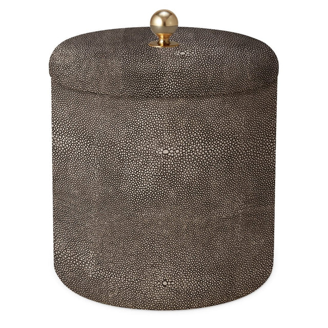 Shagreen Ice Bucket in Chocolate by AERIN | Barware at Fig Linens and Home