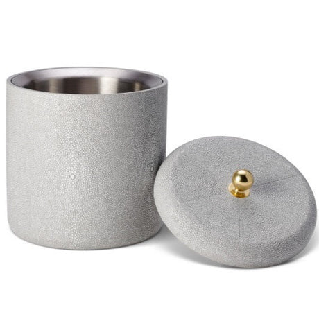 AERIN Shagreen Ice Bucket in Dovet Gray | Luxury Barware at Fig Linens and Home 2