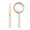 Shagreen Magnifying Glass And Letter Opener Set in Cream by AERIN at Fig Linens and Home 1
