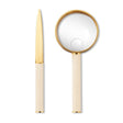 Shagreen Magnifying Glass And Letter Opener Set in Cream by AERIN at Fig Linens and Home 1