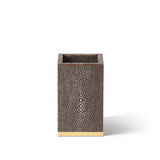 AERIN Shagreen Pencil Cup in Chocolate | Desk Accessories at Fig Linens and Home 3