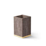 AERIN Shagreen Pencil Cup in Chocolate | Desk Accessories at Fig Linens and Home 2