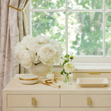 AERIN Shagreen Rectangular Vide Poche in Cream | Small Catchall Tray at Fig Linens and Home 4