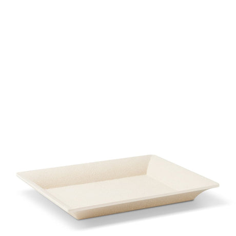 Shagreen Small Tray in Cream by AERIN 12.2" x 9.9" x 1.4" Cream at FIG LINENS AND HOME 1